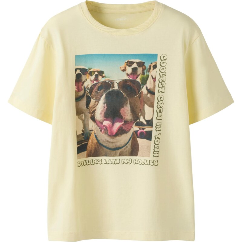 NAME IT Tričko NKMVOTO azúrová / hnedá / svetložltá / staroružová 67459586