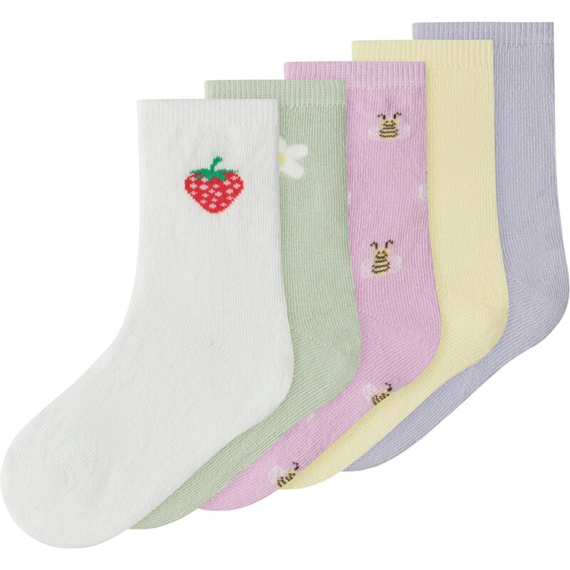 NAME IT Ponožky NMFVINNI žltá / pastelovo zelená / svetlofialová / 67459578