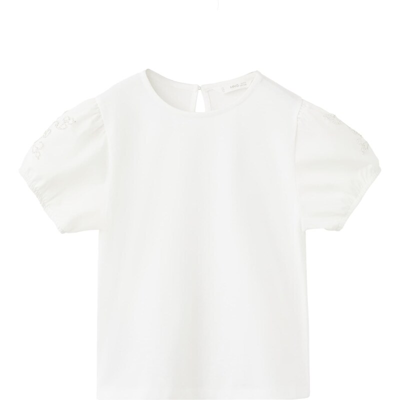 MANGO KIDS Tričko EMBE šedobiela 67459603