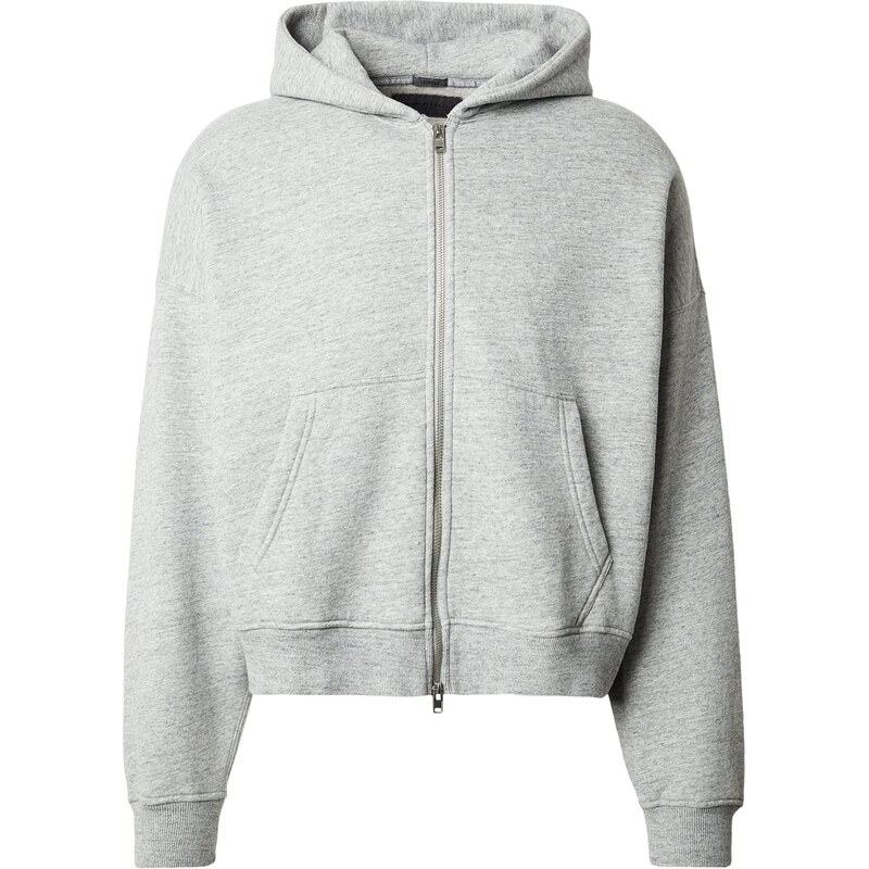 Abercrombie & Fitch Tepláková bunda ESSENTIAL sivá 67459666