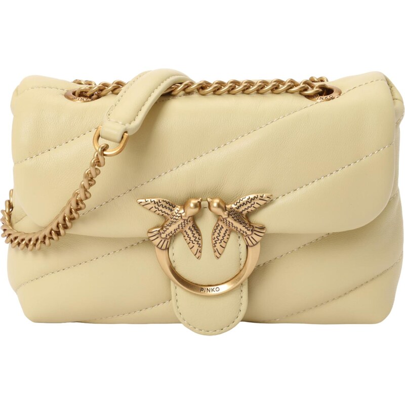 PINKO Taška cez rameno LOVE BABY pastelovo žltá 67459717