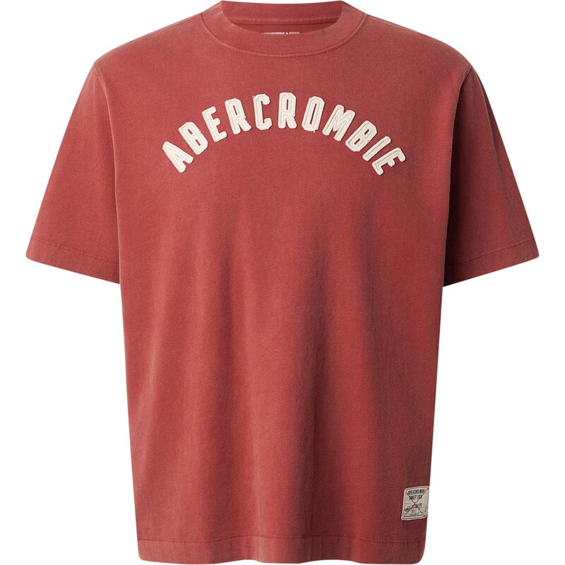 Abercrombie & Fitch Tričko hrdzavo červená / biela / prírodná biela 67459655