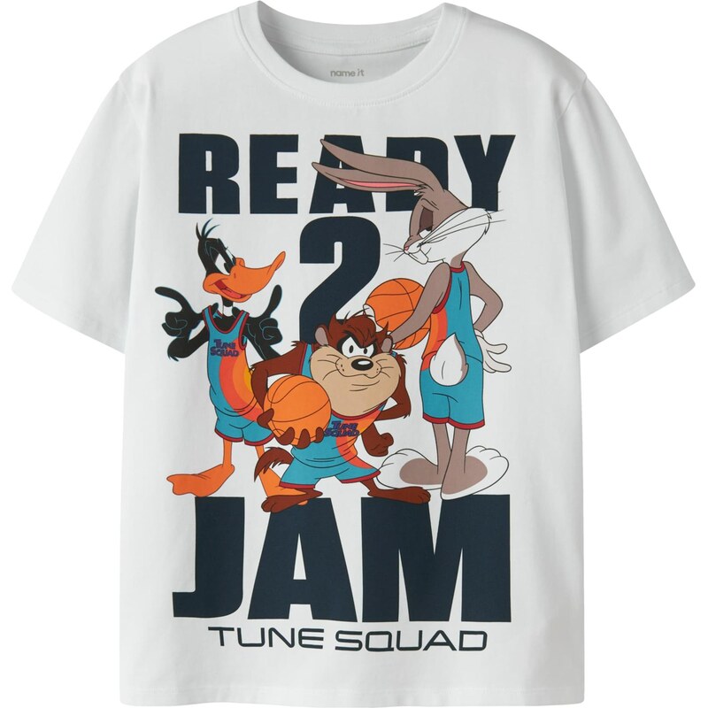 NAME IT Tričko NKMFLY SPACEJAM modrozelená / oranžová / čierna / biela 67459772