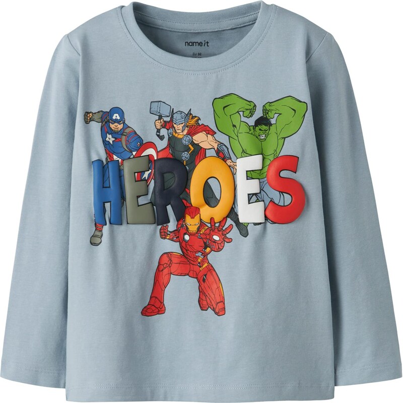 NAME IT Tričko NMMFLINT MARVEL dymovo modrá / kráľovská modrá / zelená 67459769