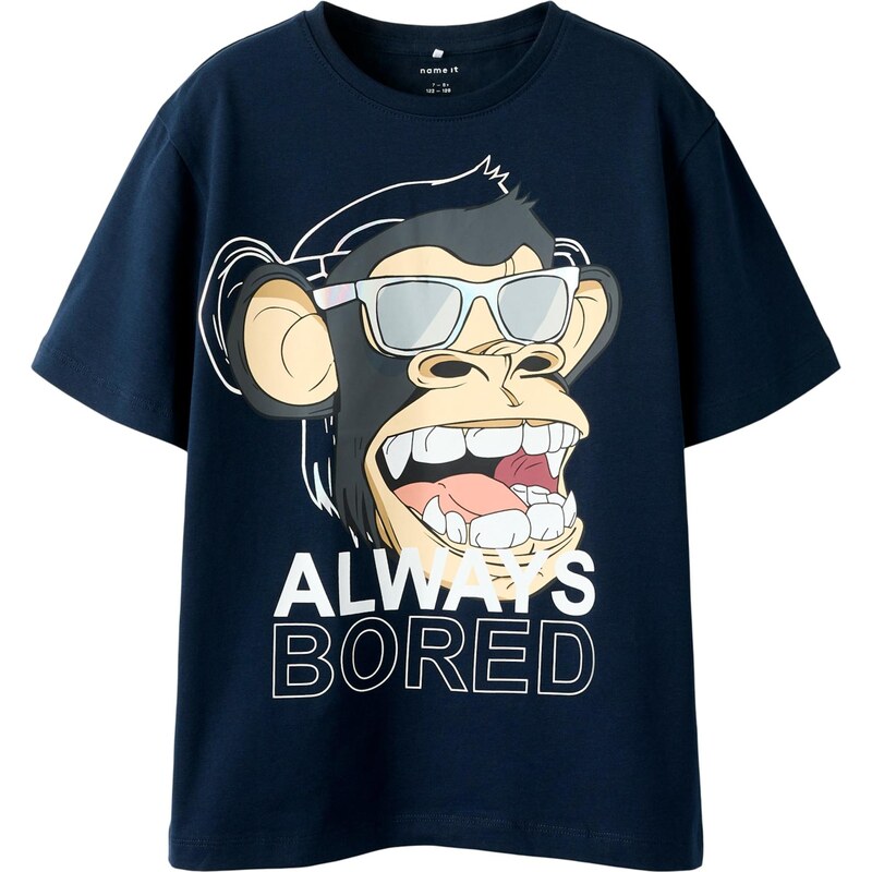 NAME IT Tričko NKMFADDY žltohnedá / námornícka modrá / tmavosivá / 67459761