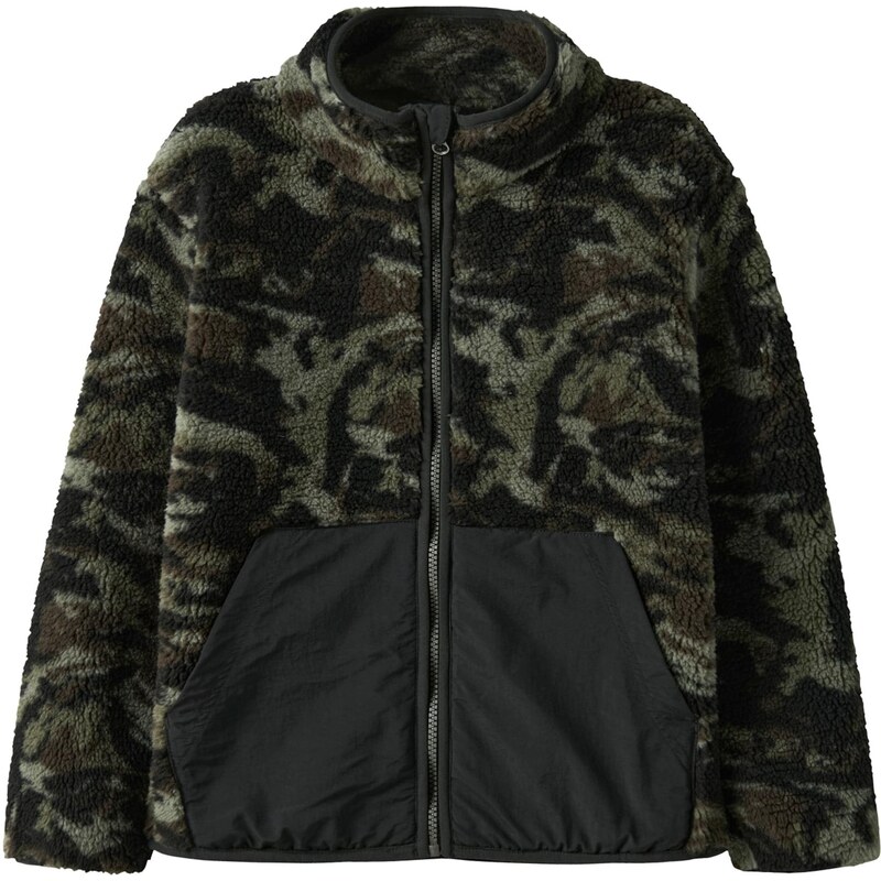 NAME IT Prechodná bunda NKMMONICO olivová / pastelovo zelená / čierna 67459749