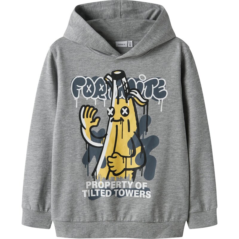 NAME IT Mikina NKMFOX FORTNITE námornícka modrá / žltá / sivá 67459810