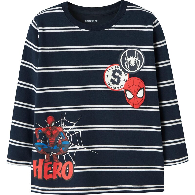 NAME IT Tričko NMMFREMAN SPIDER modrá / námornícka modrá / červená / 67459778
