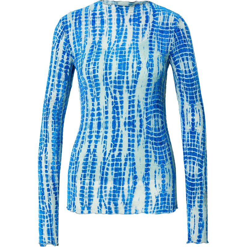 VILA ROUGE EDIT Tričko ROUMEENA modrá / sivá 67459809