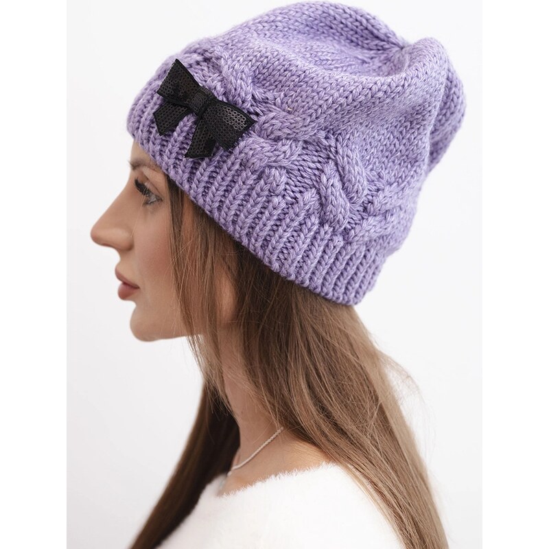 Kesi Dámska zimná čiapka s ozdobnou mašľou K438 67036058