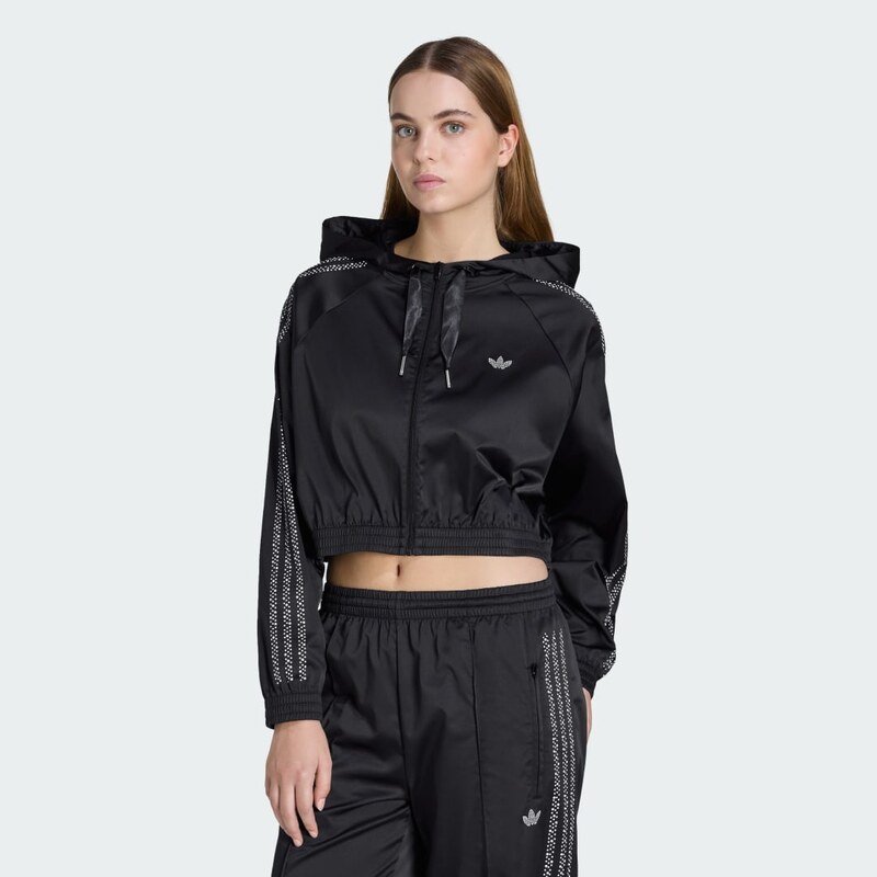 Adidas MIKINA S KAPUCŇOU PEARL CROPPED ZIP 67463654