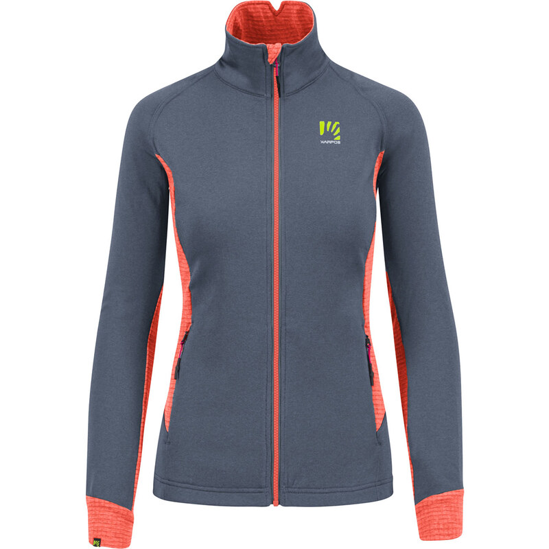 Karpos PIZZOCCO EVO dámska flíska so zipsom Vintage Indigo/Hot Coral 67463946