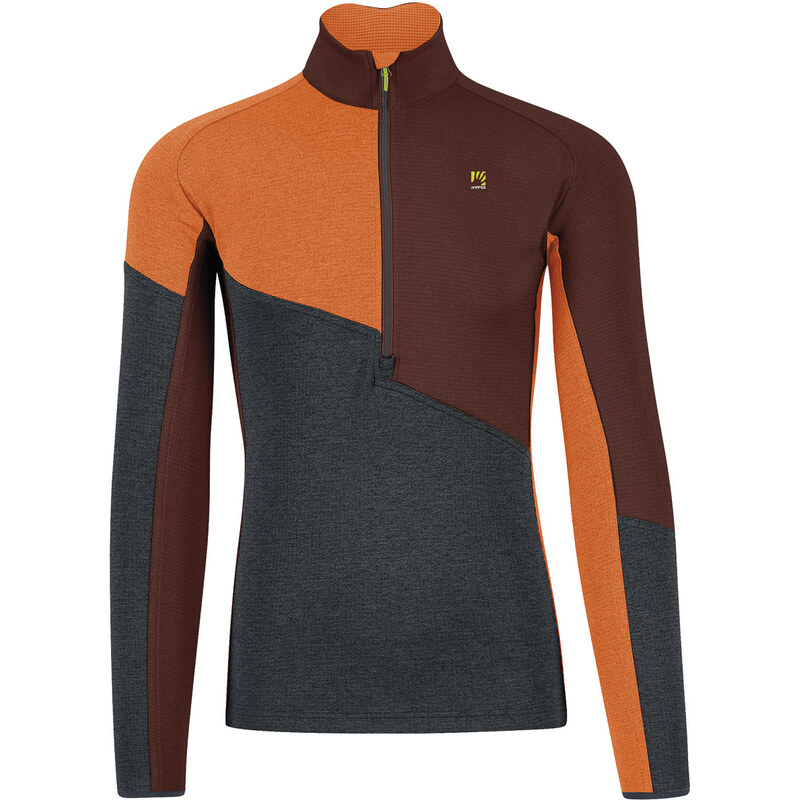 Karpos Federa Half-Zip Flíska Woodl.Gray/Mahogany/Vibr.Orange 67464118