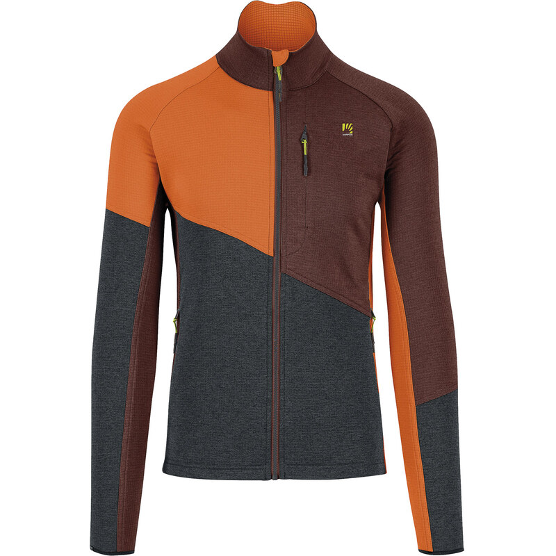 Karpos Federa Full-Zip Flíska Woodl.Gray/Mahogany/Vibr.Orange 67464179
