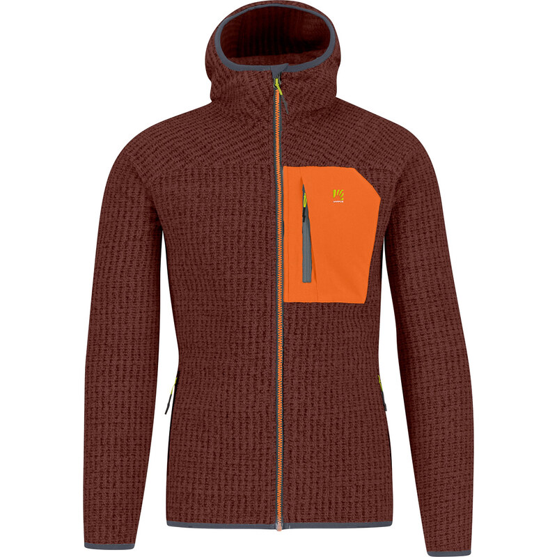 Karpos Rocchetta Evo Hoodie Flíska Mahogany/Vibr.Orange 67464217