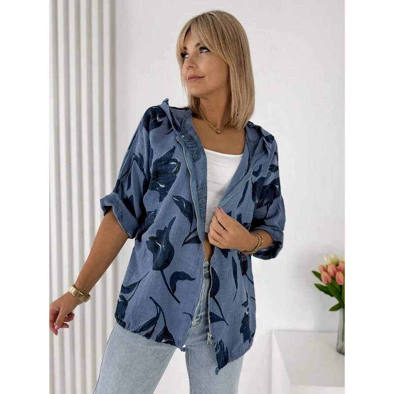 Fashionweek Dámska oversize mikina s kapucňou na zips UB-MODARIA 67464397