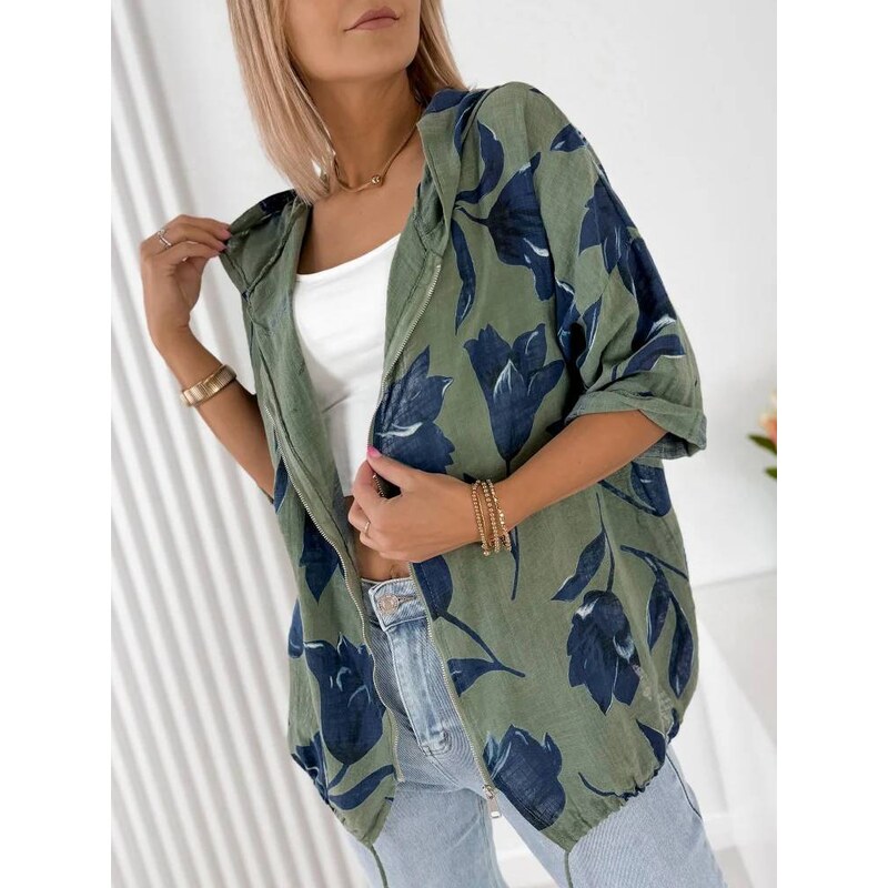 Fashionweek Dámska oversize mikina s kapucňou na zips UB-MODARIA 67464394