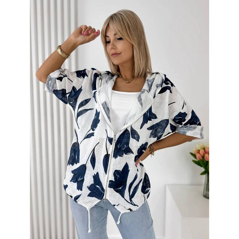 Fashionweek Dámska oversize mikina s kapucňou na zips UB-MODARIA 67464396