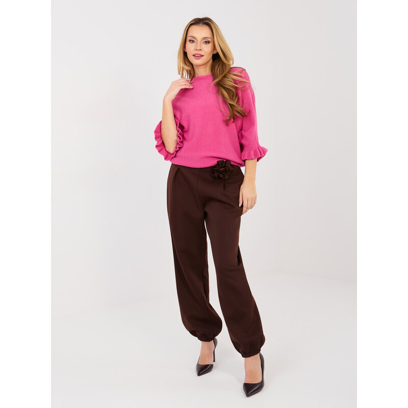 Italy Moda Ružový oversized sveter 67589520