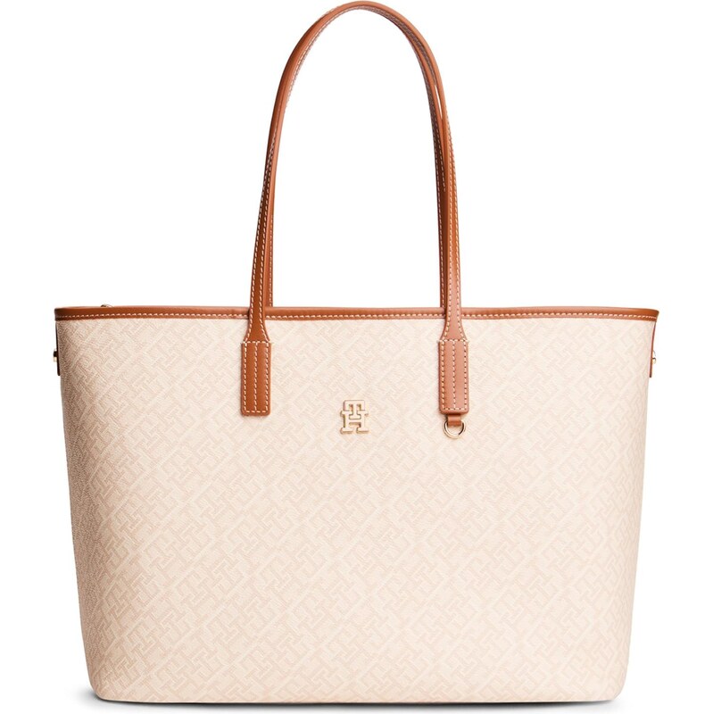 TOMMY HILFIGER Shopper béžová / tmavobéžová / koňaková 67468677