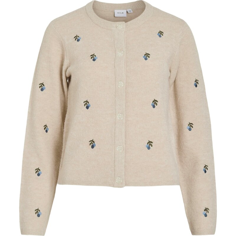 VILA Kardigán VISEBORA námornícka modrá / svetlomodrá / sivobéžová / 67468820