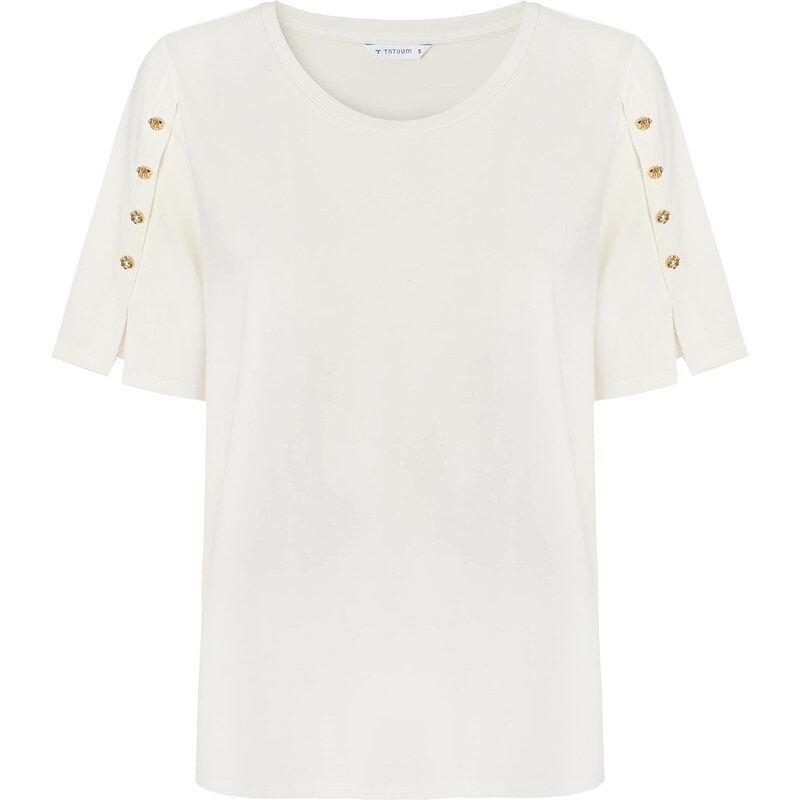 TATUUM Blúzka krémová / šedobiela 67468826