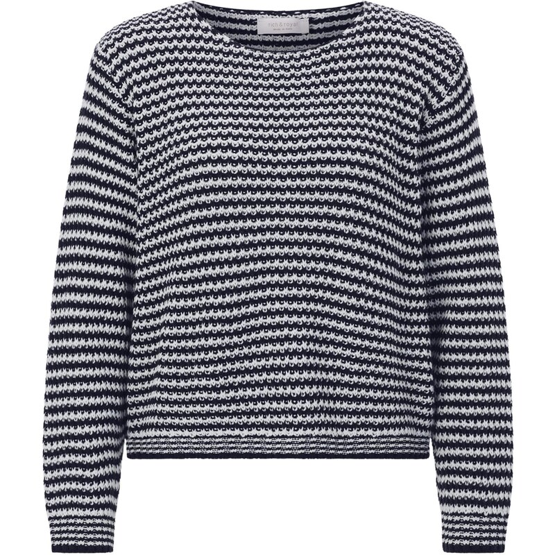 Rich & Royal Sveter námornícka modrá / biela 67468863