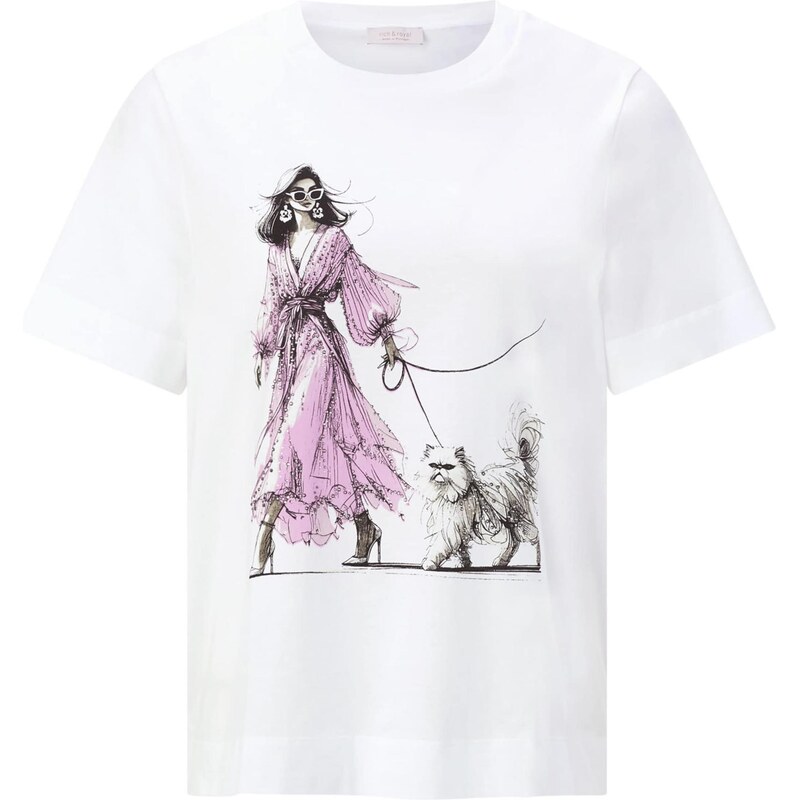 Rich & Royal Tričko orgovánová / čierna / biela 67468872