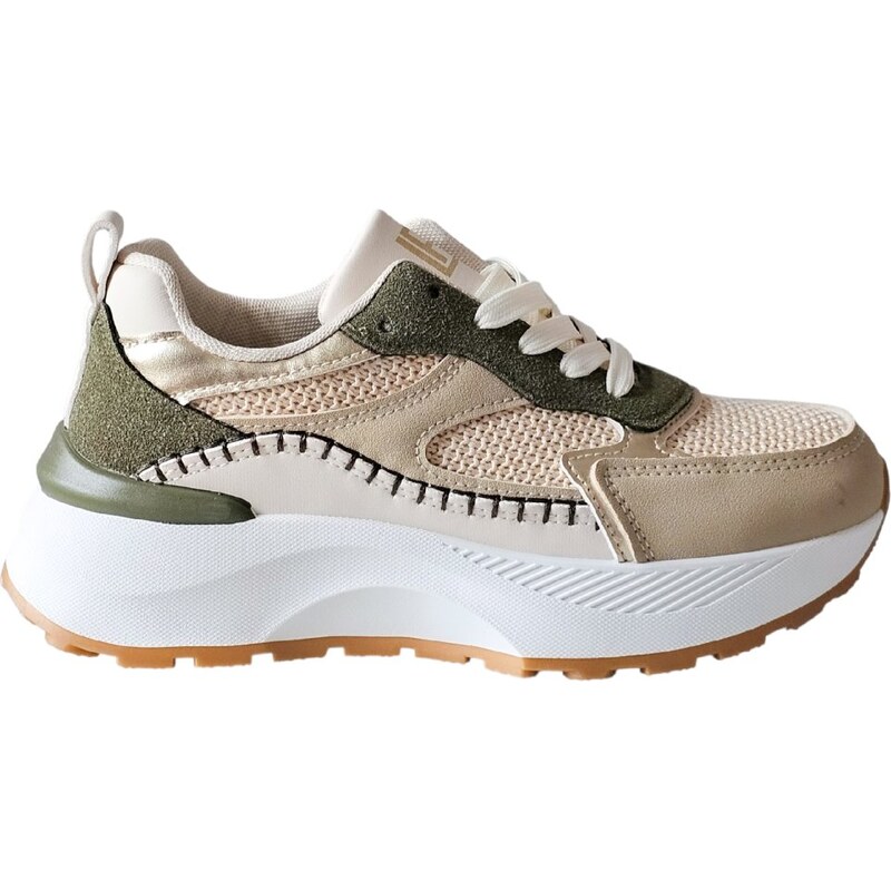 Tenisky na platforme Laura Biagiotti Nubuk Green 67471195