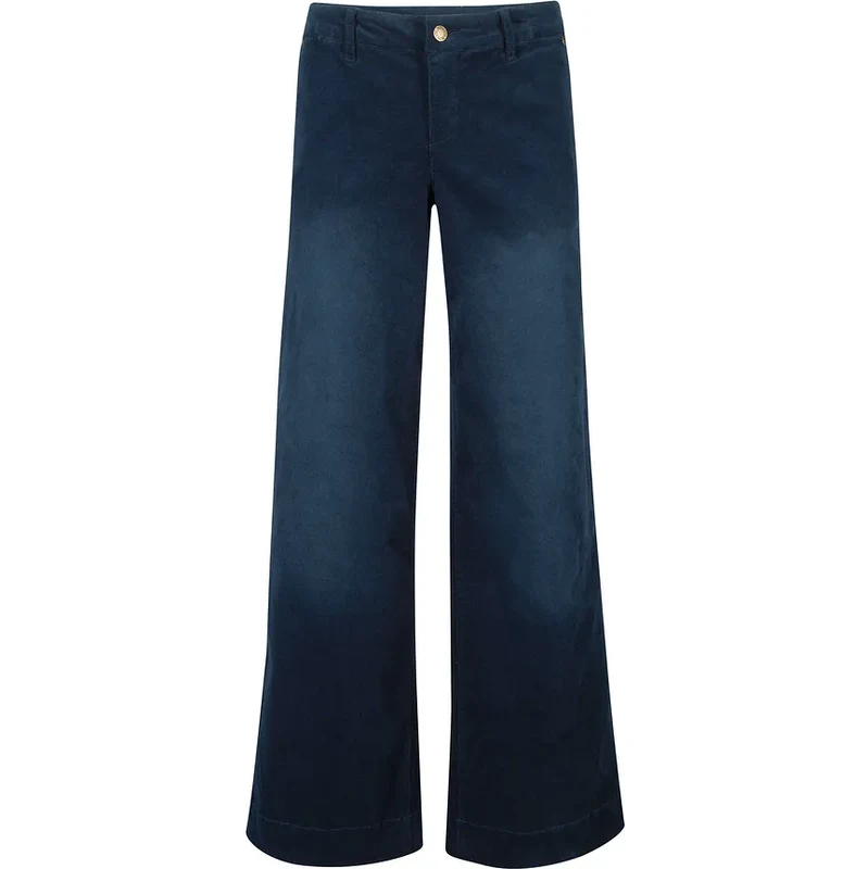 bonprix Strečové kordové nohavice, Wide, farba modrá 45530762