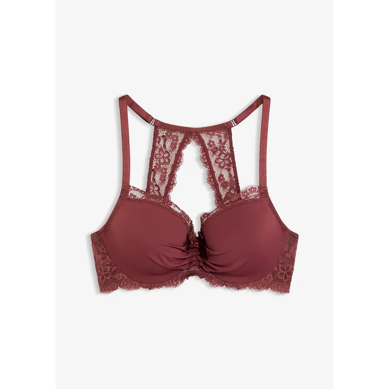 bonprix Vystužená podprsenka z čipky, americké prieramky, farba 66841333