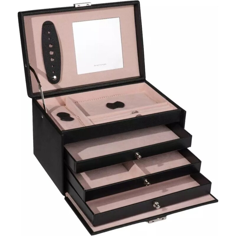 Friedrich Lederwaren Luxusná čierna šperkovnica Classico Rosé 23238-20 67472255