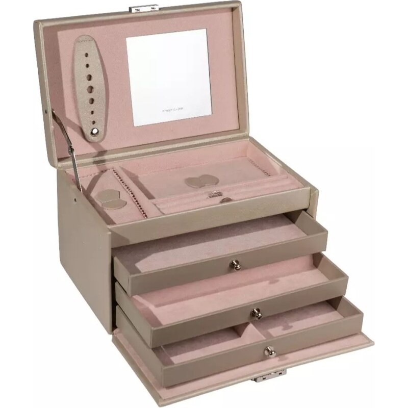 Friedrich Lederwaren Luxusná jemne zlatistá šperkovnica Classico Rosé 67472257