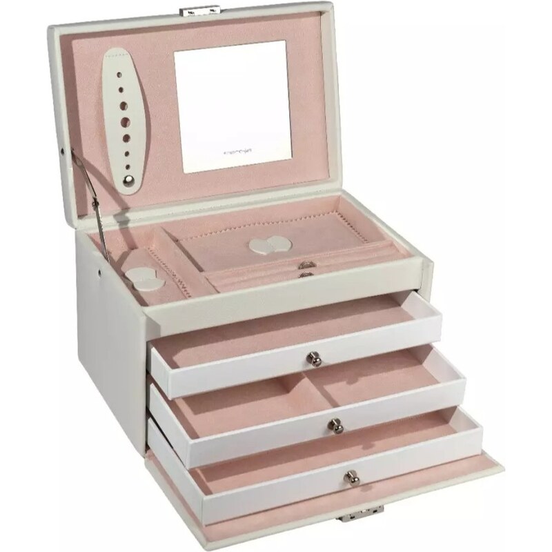 Friedrich Lederwaren Luxusná smotanová šperkovnica Classico Rosé 23238 67472258