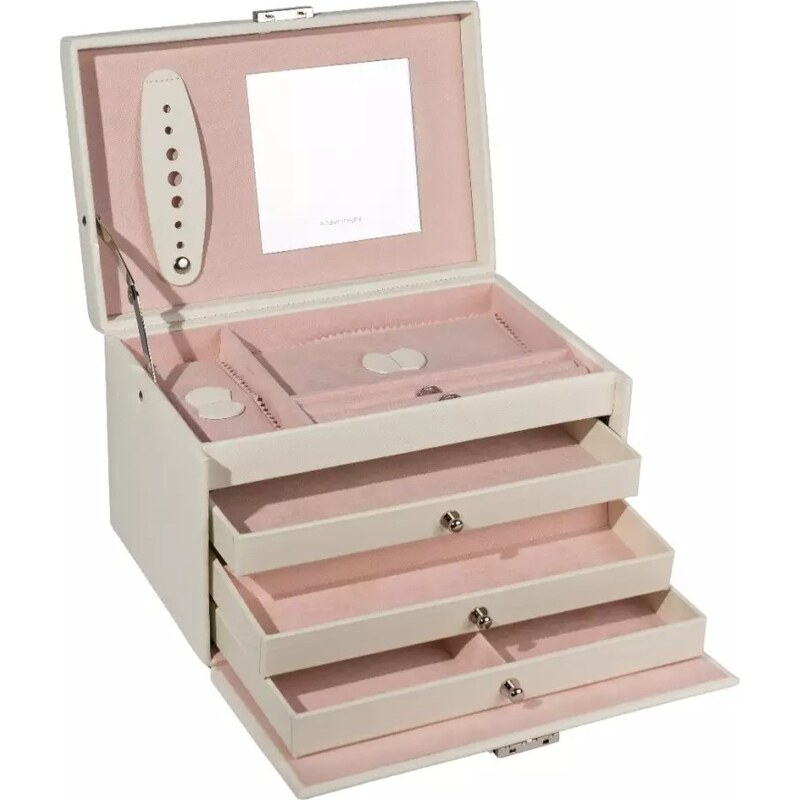 Friedrich Lederwaren Luxusná krémová šperkovnica Classico Rosé 23238 67472266