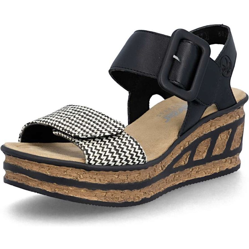 E-shop Dámske sandále RIEKER 68172-00 čierna S6