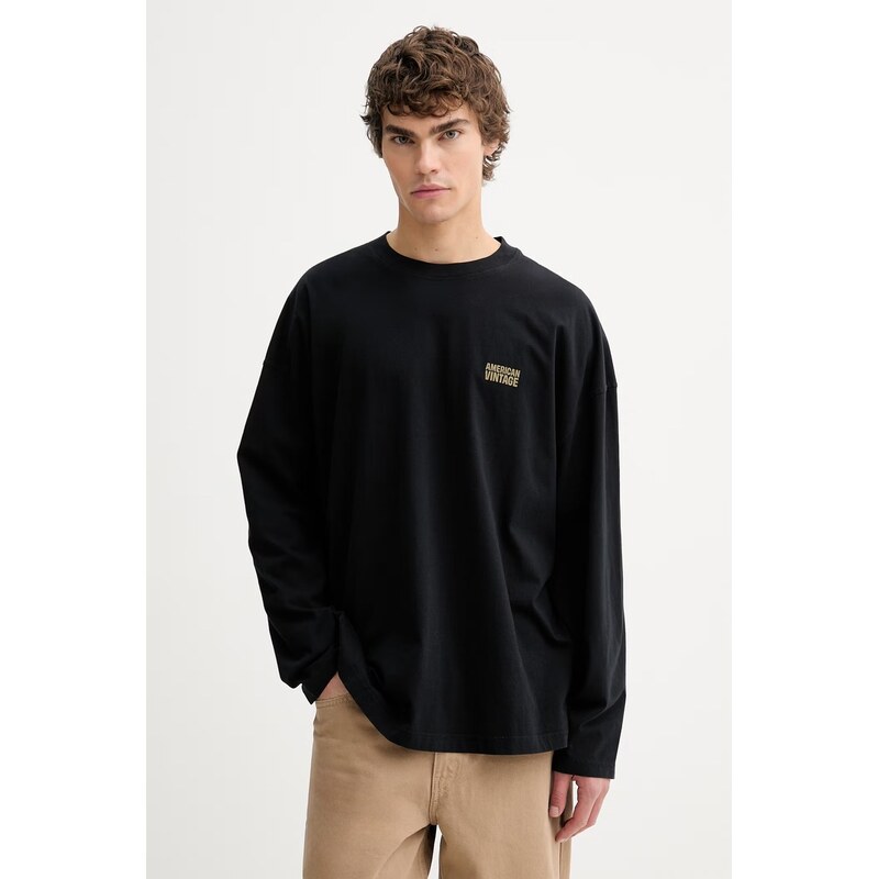 Bavlnené tričko s dlhým rukávom American Vintage 67472592