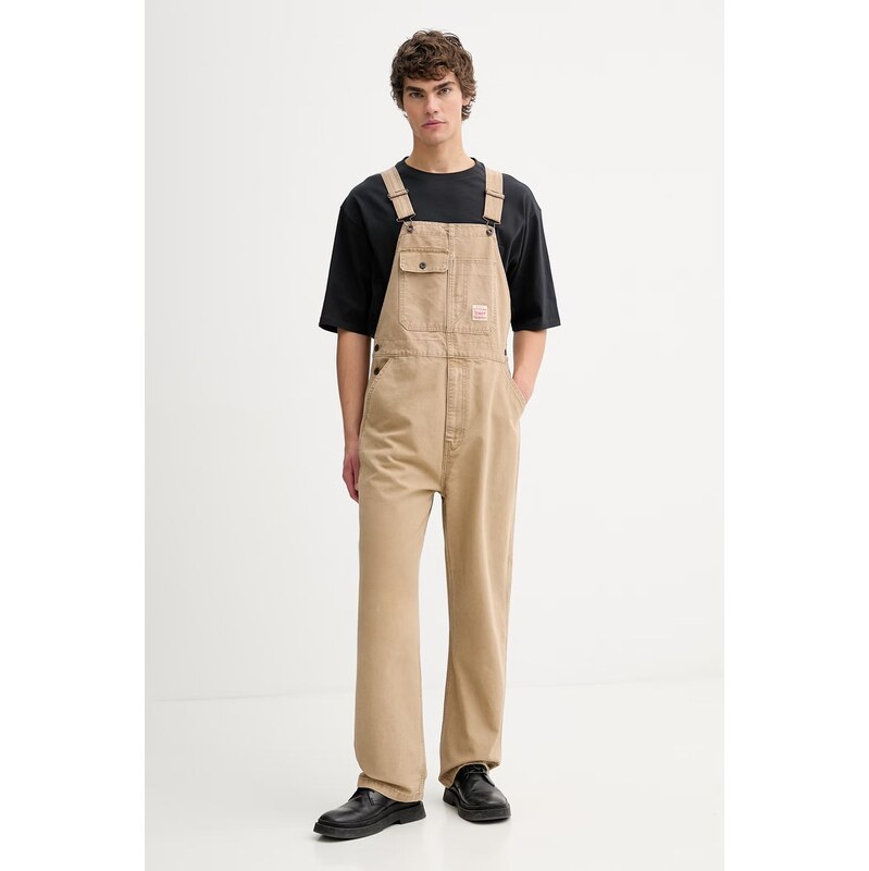 Rifľové nohavice na traky Levis LOOSE OVERALLS x WORKWEAR 67473293