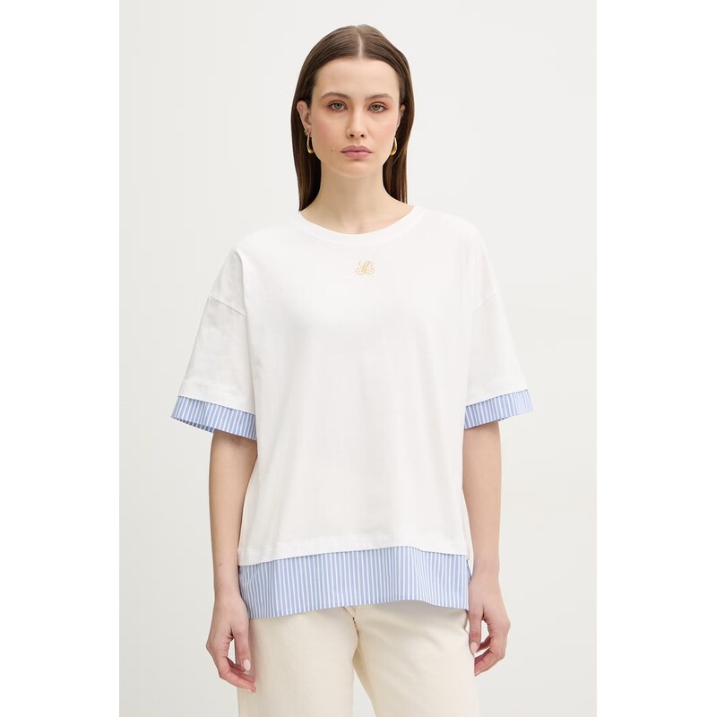 Bavlnené tričko Luisa Spagnoli Baiadera 67473252