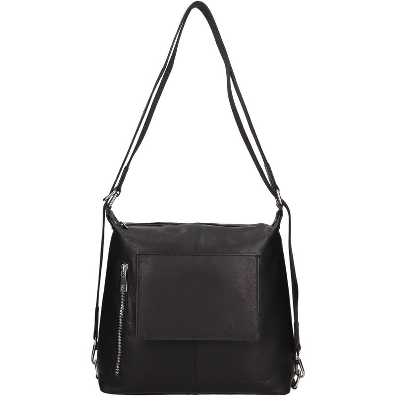 Sendi DESIGN Dámska kožená kabelka/batoh SendiDesign Jena - čierna 67497221