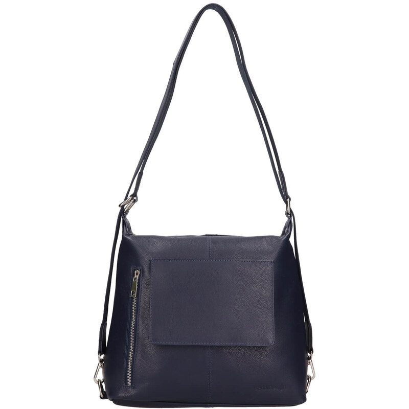 Sendi DESIGN Dámska kožená kabelka/batoh SendiDesign Jena - tmavo 67497219