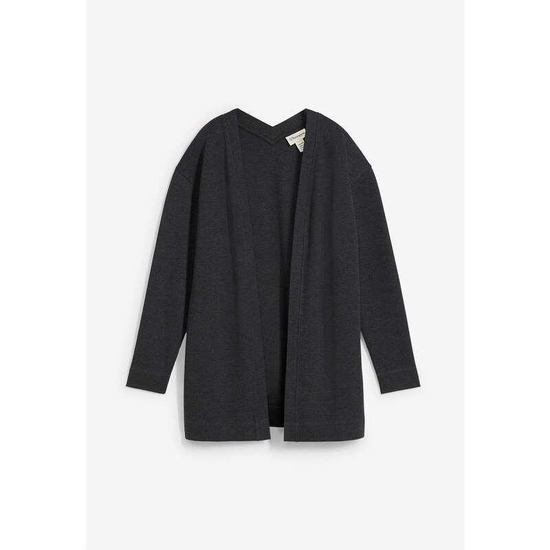 bonprix Dlhá mikinová bunda z mäkkého bavlneného mixu, farba šedá 64922044