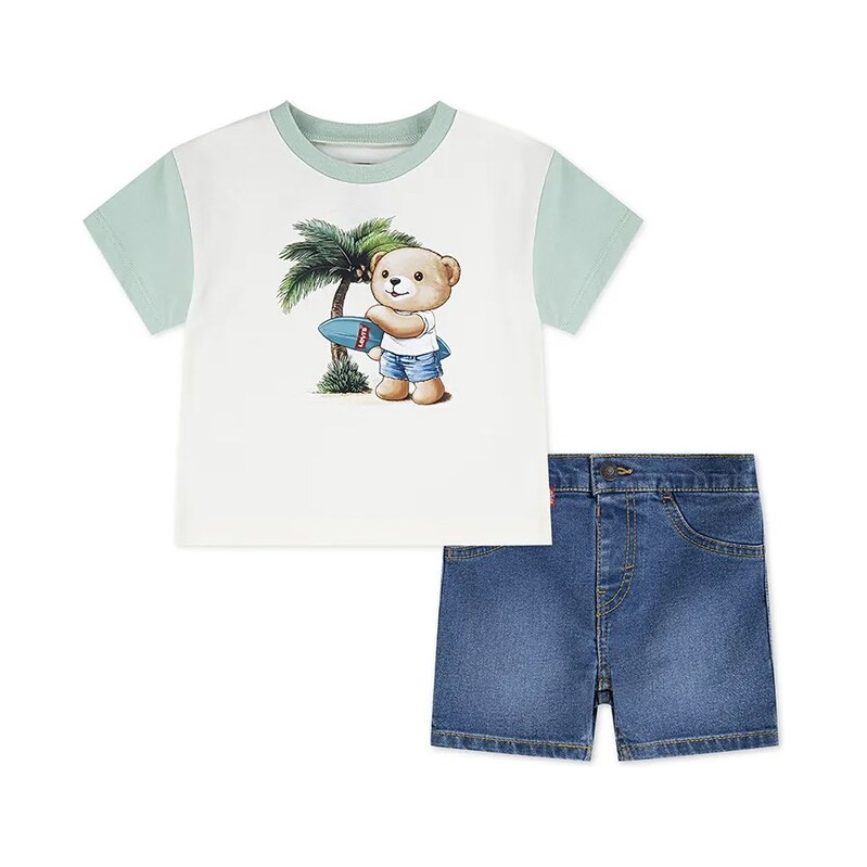 Sada pre bábätká Levis PALM TREE TEE & DENIM SET 67494331