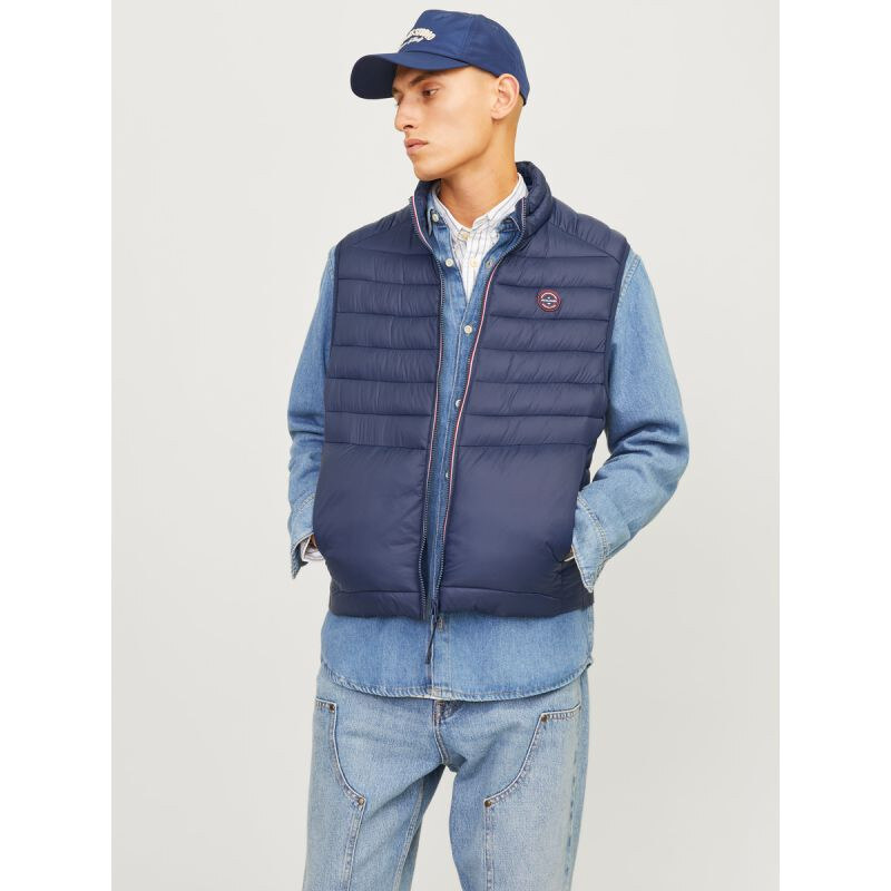 Jack & Jones bez rukávov JJEMULTI BODYWARMER COLLAR NOOS 12258457 NAVY 67476787