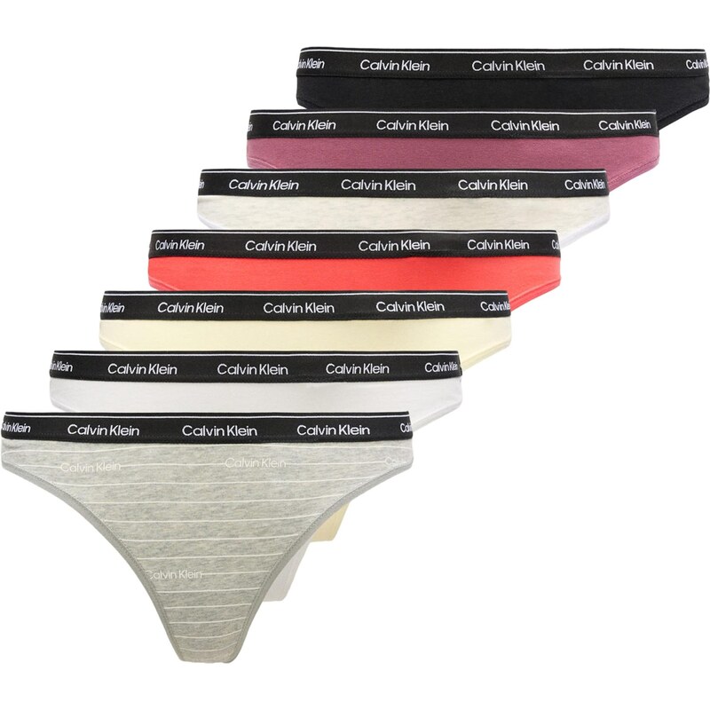 Calvin Klein Underwear Tangá nebielená / pastelovo žltá / svetlosivá / 67481734