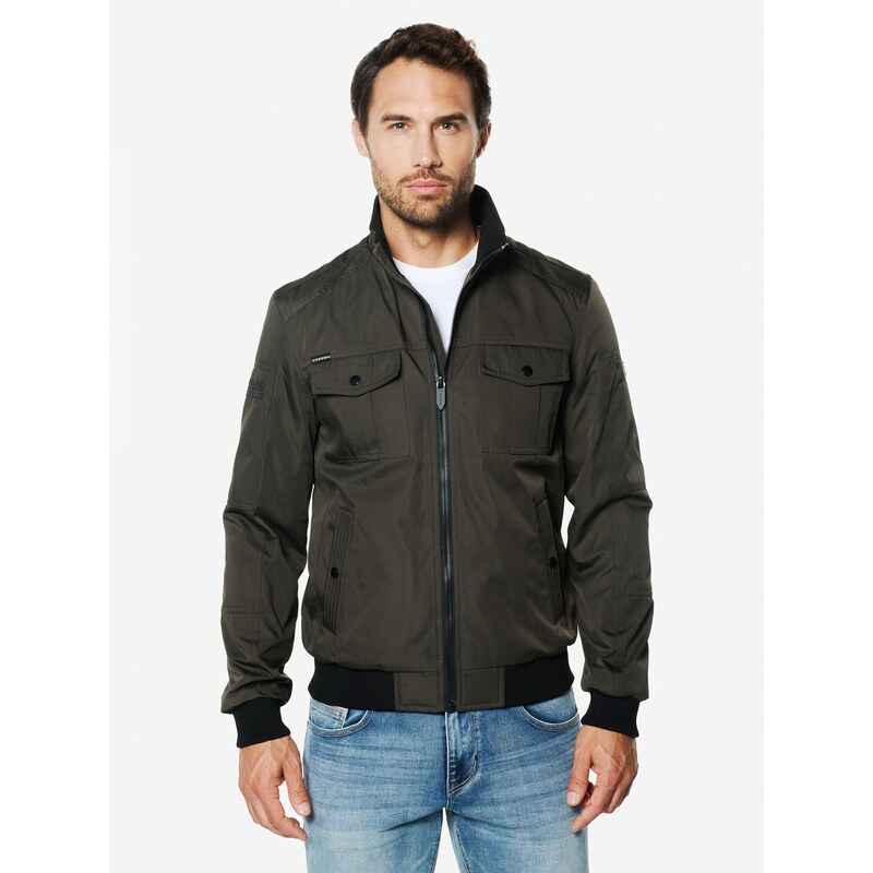 KOROSHI Prechodná bunda tmavozelená 67481741