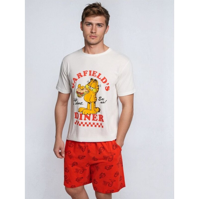 Sinsay - Bavlnená dvojdielna pyžama s potlačou Garfield - viacfarebná 67479679