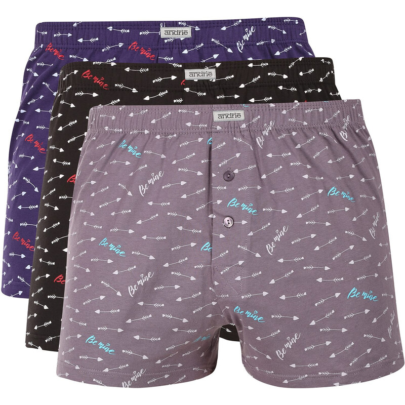 3PACK pánske trenky Andrie Valentín viacfarebné (PS 5951) 67489762