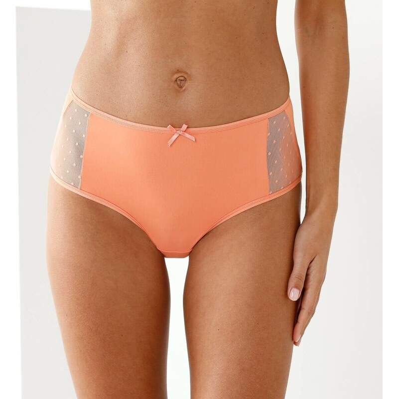 Súprava 2 maxi nohavičiek z mikrovlákna a tylu marhuľová 052 65217615