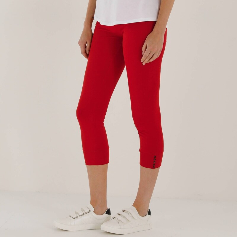 3/4 legíny s ozdobnými gombíkmi červená 050 Blancheporte 67484496